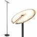 Orren Ellis Anatol 66" LED Torchiere Floor Lamp Metal in Black | 66 H x 10 W x 10 D in | Wayfair 2B29DC726DBB4E3D88FF16C69432C3F9