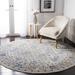 White 36 x 0.31 in Indoor Area Rug - Bungalow Rose Llana Oriental Light Gray/Blue Area Rug | 36 W x 0.31 D in | Wayfair