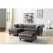 Gray Sectional - Glory Furniture Nola 98" Wide Velvet Reversible Sofa & Chaise Velvet | 32 H x 98 W x 37 D in | Wayfair G0350B-SC