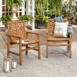 Lark Manor™ Harbison Acacia Patio Dining Armchair Wood in Brown | 35 H x 25 W x 25 D in | Wayfair 1D4C547B54EA4950A9B5E5226DF7C91F