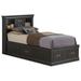 Glory Furniture Louis Phillipe Storage Platform Bed Wood in Black | 49 H x 45 W x 87 D in | Wayfair G3150B-TSB