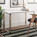 Ivy Bronx Malmesbury Desk Wood in White/Brown | 30 H x 48 W x 24 D in | Wayfair 313D1A23F1774B7CB37D290339641E4D