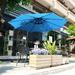Bayou Breeze Lagunas 10' Offset Outdoor Patio Cantilever Umbrella w/ Tilt Metal in Blue/Navy | 102.25 H in | Wayfair