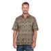 Green Summer,'Hand Woven Men's Short Sleeved Cotton Shirt'