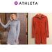 Athleta Dresses | Athleta Cozy Up Long Sleeve Snap Down Dress | Color: Orange/Red | Size: Xxs