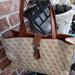 Dooney & Bourke Bags | Ladies Large Handbag By Dooney & Bourke | Color: Brown/Cream | Size: Os