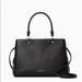 Kate Spade Bags | Kate Spade Leila Pebbled Leather Triple Compartment Medium Satchel Black Nwt | Color: Black | Size: Os