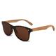 LumiSyne Wooden Sunglasses Polarized For Men Women Fashion Mirrored Eyewear One Piece Lens Rimless Frame UV400 With Sunglasses Case For Driving Sport Travel