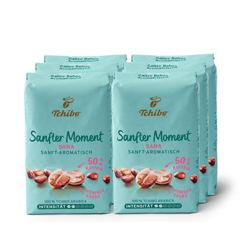 Sanfter Moment (50% entkoffeiniert) – 6x 500 g Ganze Bohne