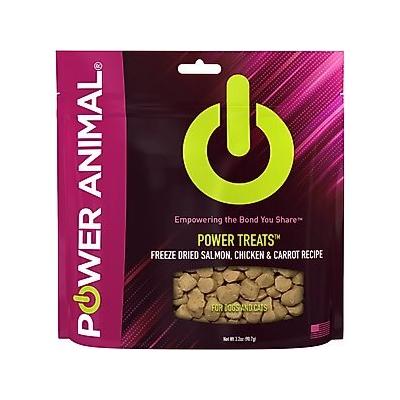 POWER Animal POWER TREATS Salmon, Chicken & Carrot Recipe Freeze Dried Cat & Dog Treats, 3.2-oz bag