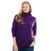 Plus Size Women's Perfect Long-Sleeve Turtleneck Tee by Woman Within in Radiant Purple (Size 1X) Shirt