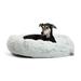 The Original Calming Donut Frost Shag Cuddler Dog Bed, 36" L X 36" W X 9" H, Large, Off-White / Grey