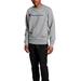 Champion Men's Script Logo Powerblend Crew (Size L) Oxford Grey, Cotton,Polyester,Spandex