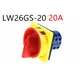 Interrupteur à came rotatif LW26GS-20 V 20A pour cadenas 2 positions 4 pôles 8 bornes