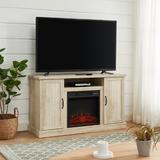 Gracie Oaks Bradgate TV Stand for TVs up to 55" w/ Electric Fireplace Included Wood in Brown | 27.6 H in | Wayfair 6D5F859015D34FFB81CC16E43A6D6D27