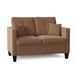 Piedmont Furniture Allison 53" Square Arm Loveseat Microfiber/Microsuede in Brown/Orange/White | 38 H x 53 W x 34 D in | Wayfair 5950LSM29