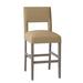 Joss & Main Gabel Upholstery 45" Bar Stool Wood/Upholstered in Brown/Gray | 44.75 H x 19.5 W x 24.25 D in | Wayfair