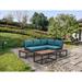 Latitude Run® Camberwell 3 Piece Sectional Seating Group w/ Cushions Metal in Blue | Outdoor Furniture | Wayfair BD5ECC5654B54400A4D67E7D5AEE6DFA