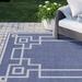 Blue/White 63 x 0.16 in Area Rug - Sol 72 Outdoor™ Amherst Tea/White/Blue Indoor/Outdoor Area Rug Polypropylene | 63 W x 0.16 D in | Wayfair