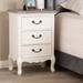 Charlton Home® Tumay 3 - Drawer Nightstand in White Wood in Brown/White | 27.6 H x 18.9 W x 13.6 D in | Wayfair D0EFF42645CA4555B3B9A0CCD8BDEC53