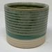 Ebern Designs Gottfrieda Green, Ivory Ripple Reactive Glaze Ceramic Planter Ceramic | 3.9 H x 4.7 W x 4.7 D in | Wayfair