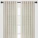 George Oliver Dato 2-Panel Print Soft Textured Light Filtering Curtain - 3-In-1 Back Tab, Rod Pocket, Ring Tab in White/Brown | 108 H in | Wayfair