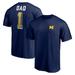 Men's Fanatics Branded Navy Michigan Wolverines Number One Dad T-Shirt