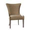 Hekman Christine Wingback Arm Chair Wood/Upholstered in Brown | 40 H x 28.5 W x 26.5 D in | Wayfair 72694023-043VBrass