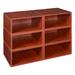 Ebern Designs Niche Cubo Storage Organizer Open Bookshelf Set- Half Size Cubes Wood in Brown/Red | 13 H x 39 W x 13 D in | Wayfair