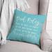 Trinx Dax Pool Rules Waves Square Pillow Cover & Insert Polyester/Polyfill blend | 18 H x 18 W x 1.5 D in | Wayfair