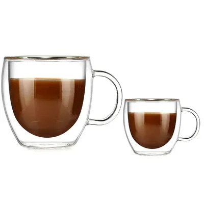 Tasse en verre Double paroi 90ml...