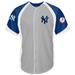 Men's Gray/Navy New York Yankees Big & Tall Colorblock Full-Button Jersey