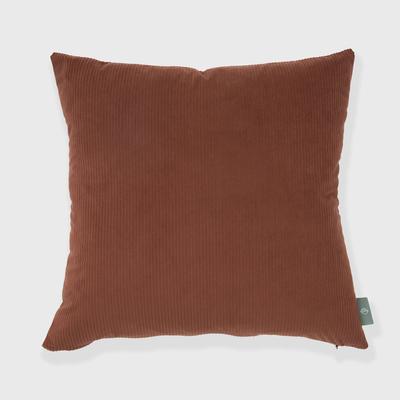 Solid Ribbed Toss Pillow by Evergrace Home in Root Beer (Size 18" X 18")
