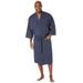 Men's Big & Tall Cotton Jersey Robe by KingSize in Heather Navy (Size 4XL/5XL)