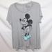 Disney Tops | 5/$25 Nwot Mickey Mouse Short Sleeve High/Low Swing Tee Xl | Color: Gray | Size: 15j