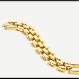 J. Crew Jewelry | J. Crew Vargas Naked Link Chain Bracelet | Color: Gold/White | Size: 16”