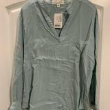 Anthropologie Tops | Anthropologie Cloth & Stone Aqua Blouse | Color: Blue/Green | Size: Xl