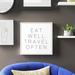 Zipcode Design™ Eat Well Travel Often Print On Canvas Canvas, Wood in Black/White | 12 H x 12 W x 1.25 D in | Wayfair