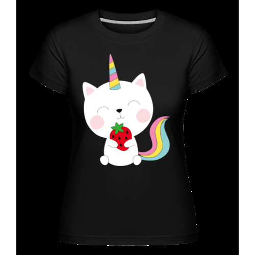 Einhorn Katze Mit Erdbeere - Shirtinator Frauen T-Shirt