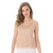 Plus Size Women's Lace-Trim Camisole by Comfort Choice in Nude (Size 14/16)