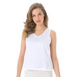 Plus Size Women's Lace-Trim Camisole by Comfort Choice in White (Size 34/36)