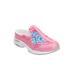 Extra Wide Width Women's The Traveltime Slip On Mule by Easy Spirit in Pink Tie Dye (Size 7 WW)