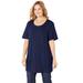 Plus Size Women's Easy Fit Short Sleeve Scoopneck Tee by Catherines in Mariner Navy (Size 0XWP)