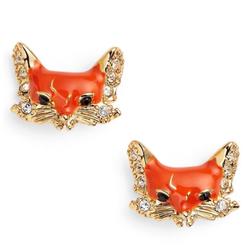Kate Spade Jewelry | Kate Spade Into The Woods Fox Earrings | Color: Gold/Red | Size: Os