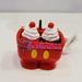 Disney Accessories | Disney Parks Mickey Kitchen Sink Sundae Keychain | Color: Red/Yellow | Size: Os