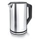 Arendo - Electric Kettle 1.5 L Cordless 2200W, Energy Saving, Temperature Control 40°C - 100°C, Keep Warm, BPA free No Plastic, Fast Boil Auto Shut-Off, Silver Brushed Stainless Steel