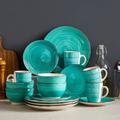 Bungalow Rose Jafari Bella 16 Piece Dinnerware Set, Service for 4 Ceramic/Earthenware/Stoneware in Green | Wayfair 06214070E2CB43E0ABADA68F44AD7ECB