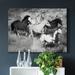 Union Rustic Prairie Run - Wrapped Canvas Print Metal in Black/White | 48 H x 32 W x 1 D in | Wayfair BAE050363CD546F495010302082990EB