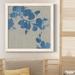 Winston Porter FALLING LEAVES V1 Picture Frame Print on Canvas Canvas, Solid Wood in Blue/Gray/Indigo | 35.5 H x 35.5 W x 1.5 D in | Wayfair