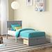 Willa Arlo™ Interiors Batchelder Twin Platform Standard Bed, Wood in Gray | 36 H x 38 W x 76 D in | Wayfair ABF9226D925546DE8537402B890626B0
